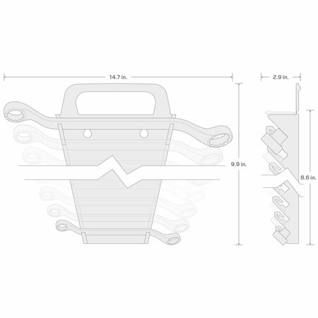 Tekton 45-Degree Offset Box End Wrench Set with Holder, 8-Piece (1/4 - 1-1/4 in.) WBE23408